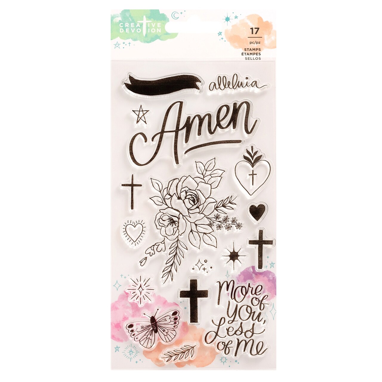 Creative Devotion Draw Near Clear Stamps 17/Pkg-Icon & Phrase